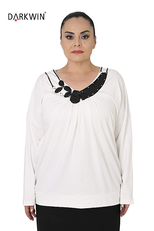 3782 LA VELINA BLUZ EKRU - LA VELINA