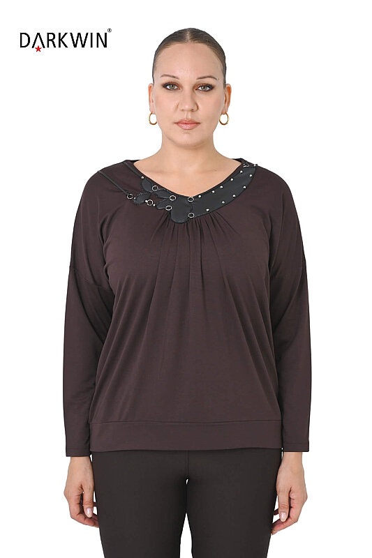 3782 LA VELINA BLUZ KAHVE - LA VELINA