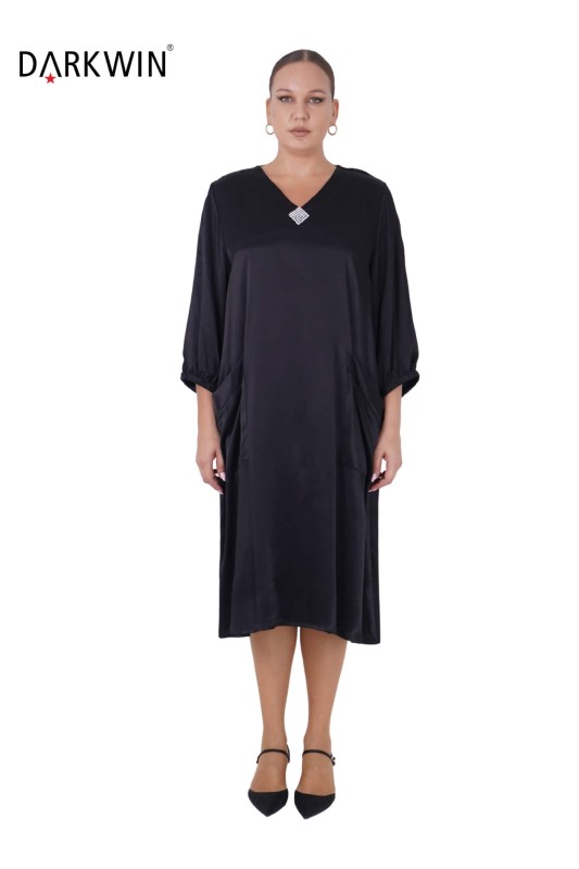 3801 DARKWIN ELBİSE SIYAH - Darkwin