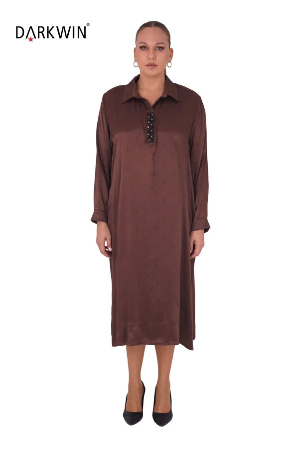 3805-7 DARKWIN ELBİSE KAHVE - 1