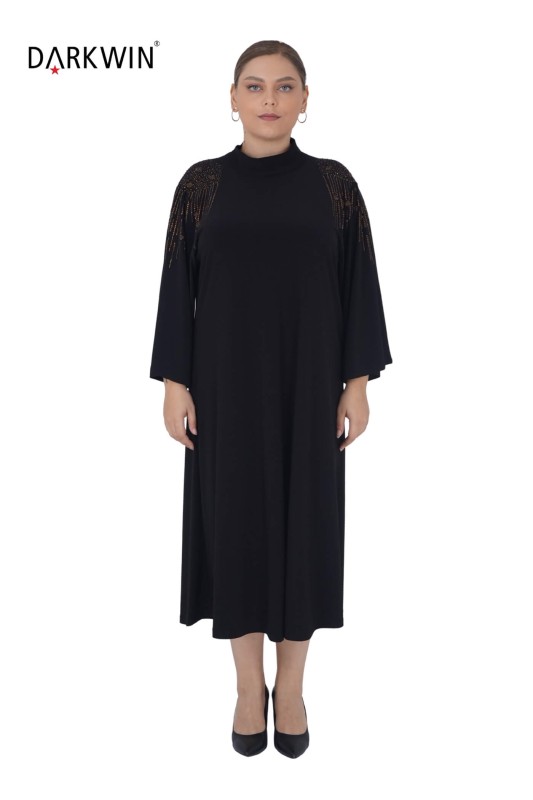 3806 DARKWIN ELBİSE SIYAH - Darkwin