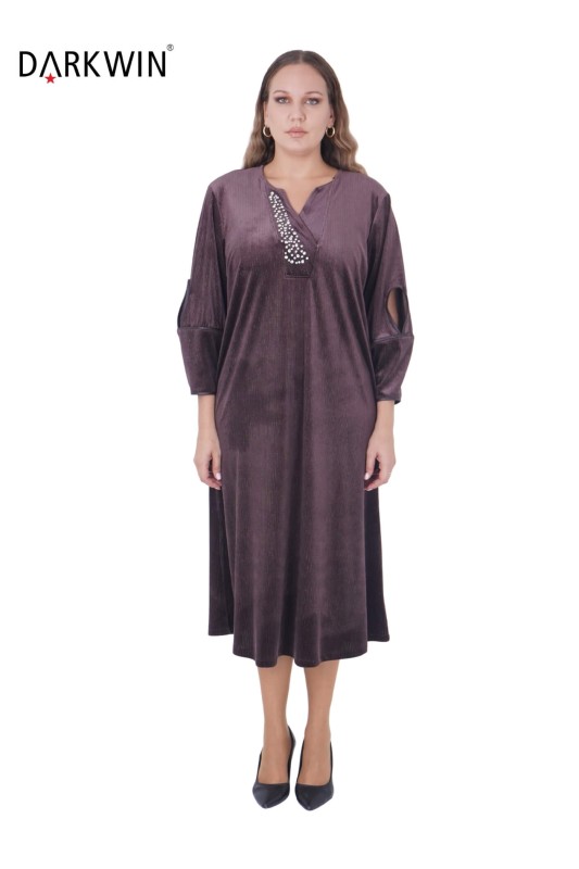 3808-7 DARKWIN ELBİSE KAHVE - Darkwin