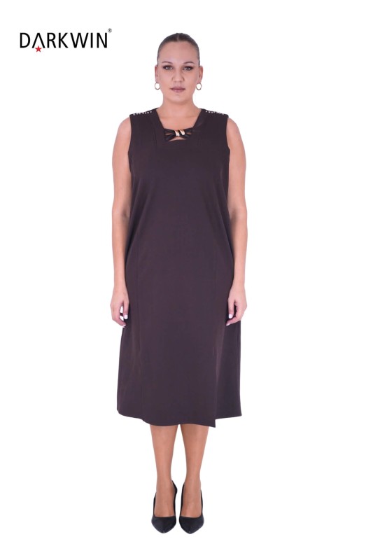 3809-7 DARKWIN ELBİSE KAHVE - Darkwin