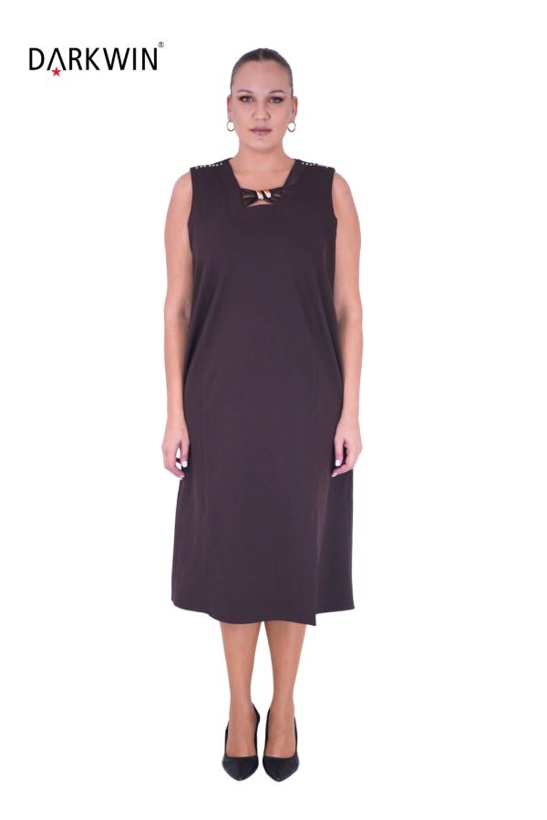3809-7 DARKWIN ELBİSE KAHVE - 1