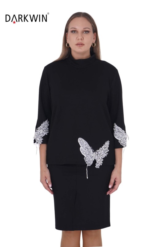 3815-1 DARKWIN BLUZ SIYAH - DARKWIN