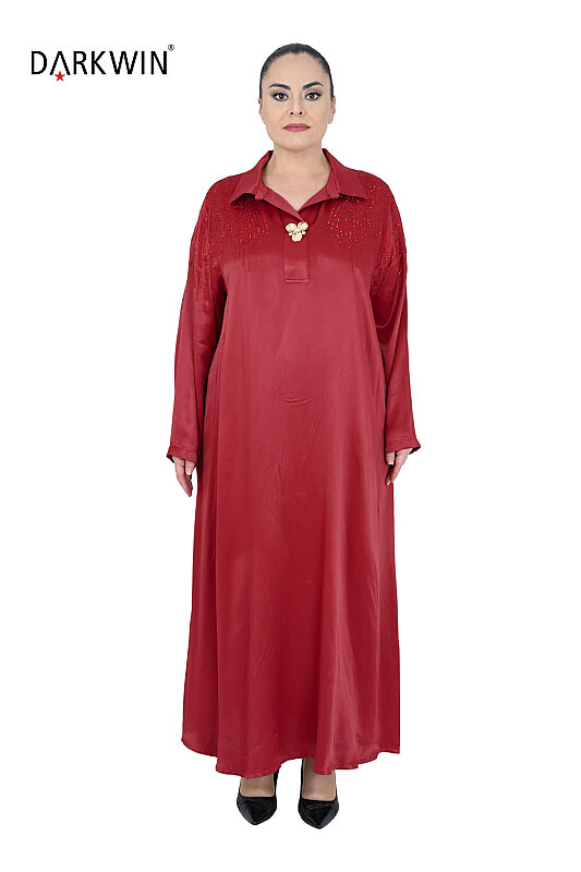 3815-5 M.LONGA ELBİSE KIRMIZI - MAYA LONGA