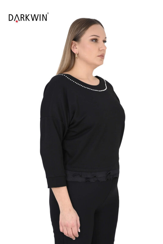 3901-1 DARKWIN BLUZ SIYAH - DARKWIN (1)