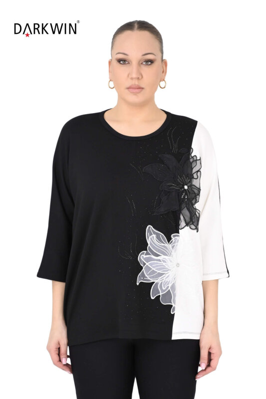 3902-1 DARKWIN BLUZ SIYAH - DARKWIN