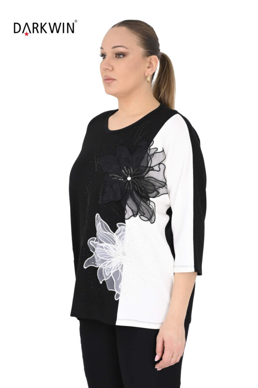 3902-1 DARKWIN BLUZ SIYAH - DARKWIN (1)