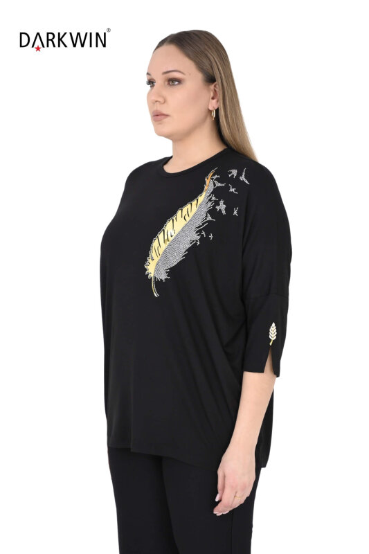 3904-1 DARKWIN BLUZ SIYAH - DARKWIN (1)