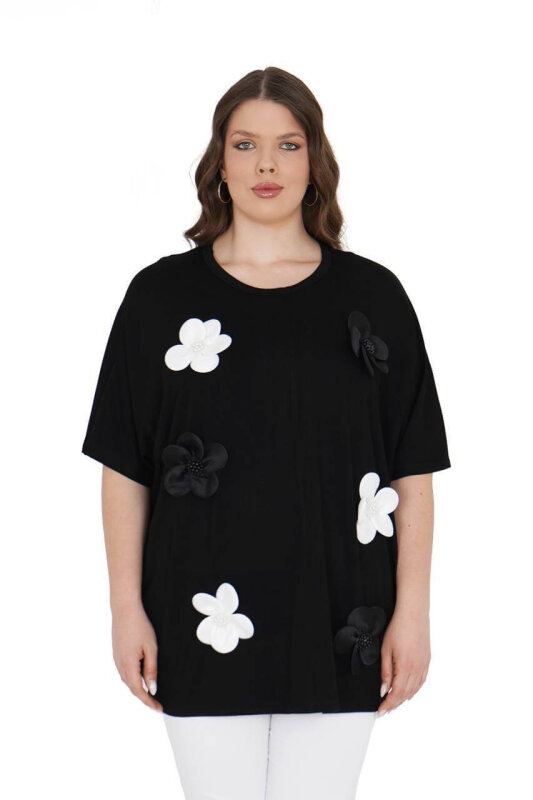 3905-1 DARKWIN BLUZ SIYAH - DARKWIN