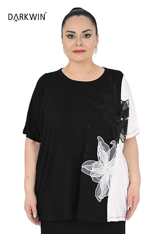 3909-1 DARKWIN BLUZ SIYAH - DARKWIN