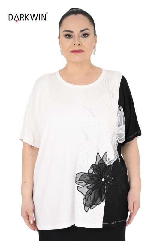 3909-2 DARKWIN BLUZ BEYAZ - DARKWIN