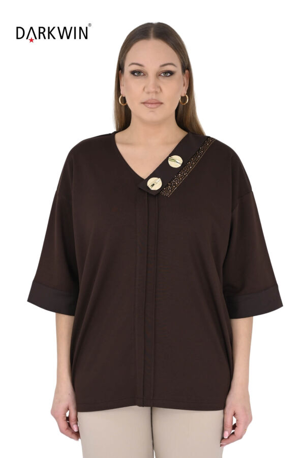 4406-7 DARKWIN BLUZ KAHVE - 1