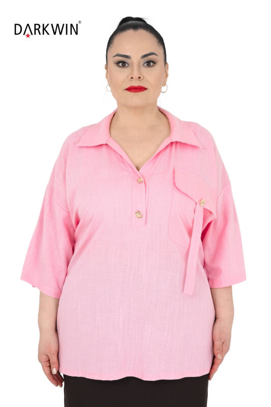 4408-8 DARKWIN BLUZ PEMBE - DARKWIN