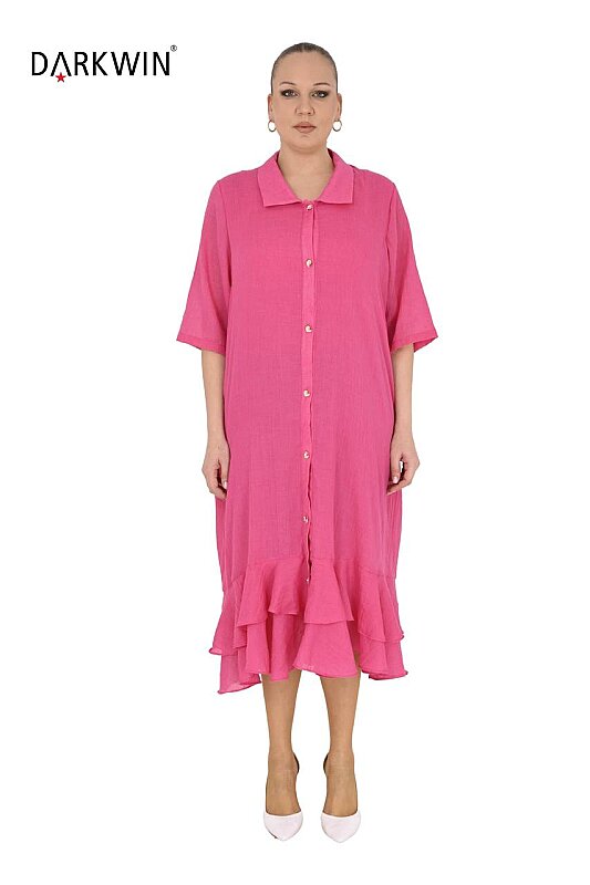 4809-8 DARKWIN ELBİSE FUSYA - DARKWIN