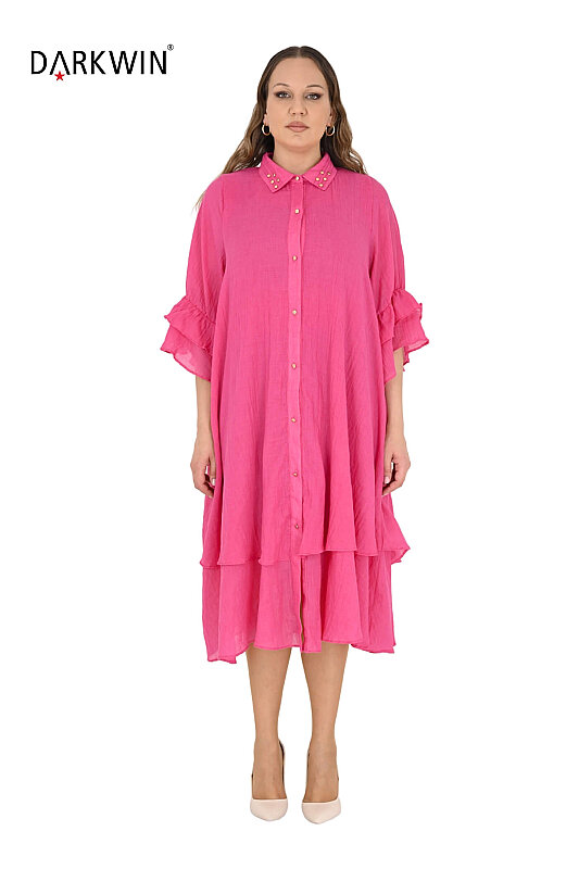 4811-8 DARKWIN ELBİSE FUSYA - DARKWIN