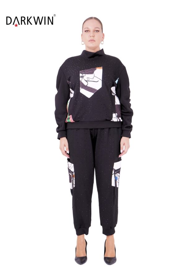 5203 DARKWIN BLUZ-PANTOLON SIYAH - 1