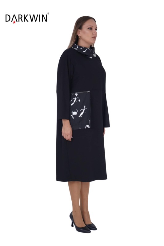 5208 DARKWIN ELBİSE SIYAH - Darkwin (1)