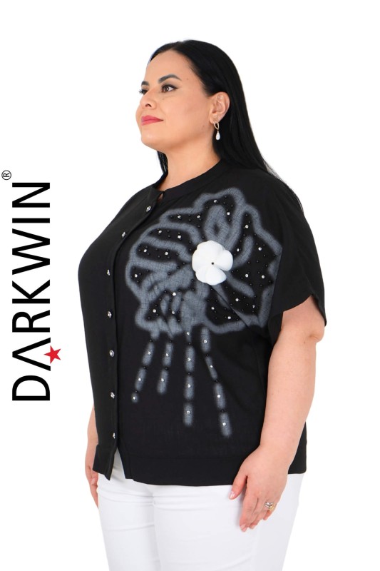 5361 DARKWIN TUNİK SIYAH - Thumbnail
