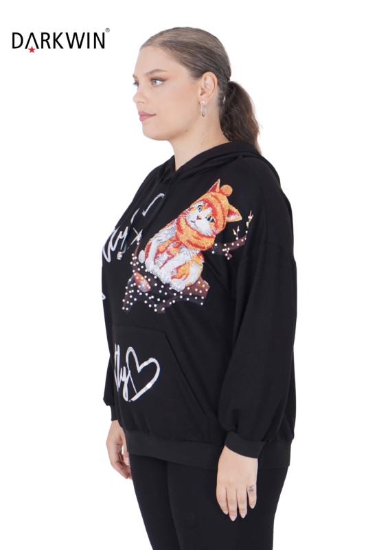 5407 DARKWIN SWEATSHIRT SIYAH - Thumbnail