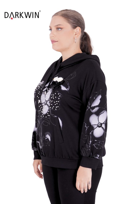 5412 DARKWIN SWEATSHIRT SIYAH - Thumbnail