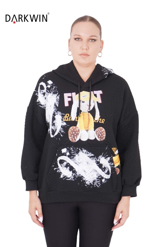 5413 DARKWIN SWEATSHIRT SIYAH - Thumbnail