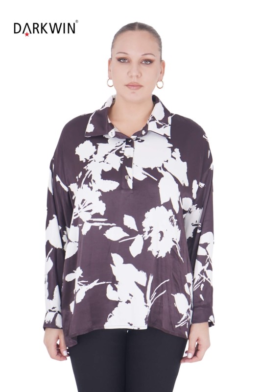 5414-06 DARKWIN BLUZ KAHVE - DARKWIN