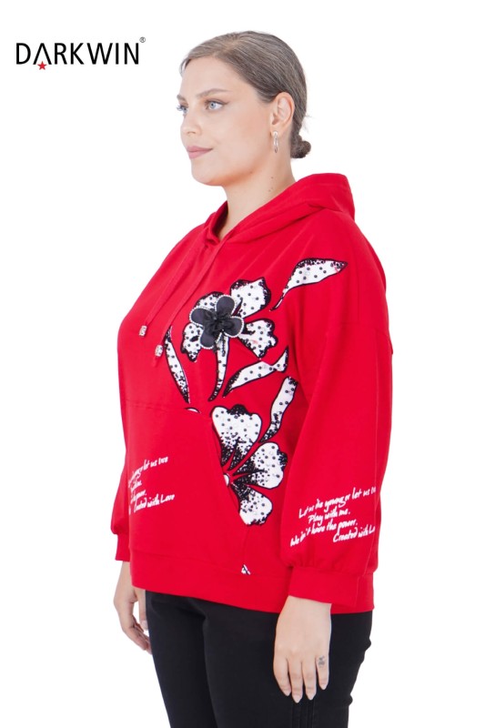 5418 DARKWIN SWEATSHIRT KIRMIZI - Thumbnail