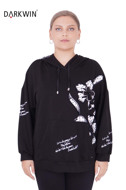 5418 DARKWIN SWEATSHIRT SIYAH - Thumbnail
