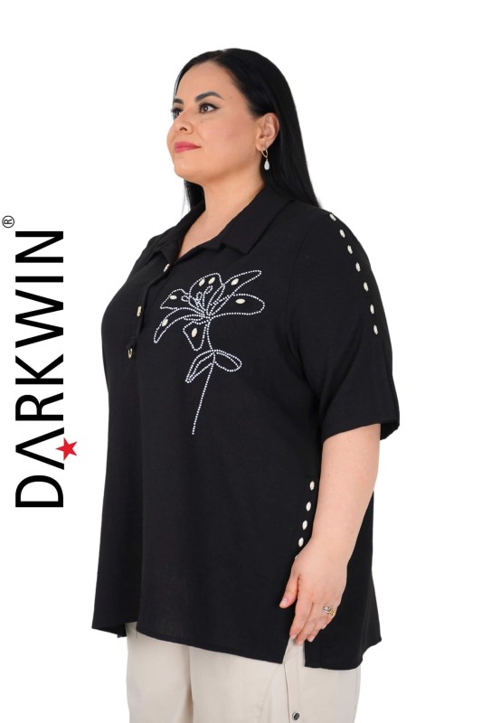 5422 DARKWIN BLUZ SIYAH - Thumbnail