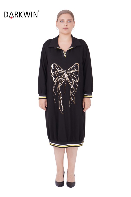 5425 DARKWIN ELBİSE SIYAH - Darkwin