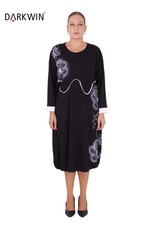 5428 DARKWIN ELBİSE SIYAH - Darkwin