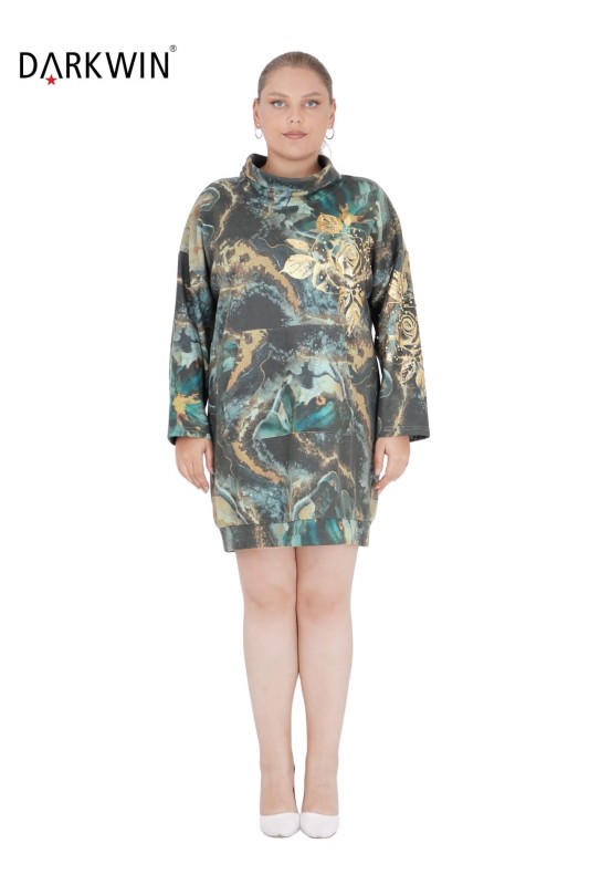 5429 DARKWIN ELBİSE YESIL - Darkwin