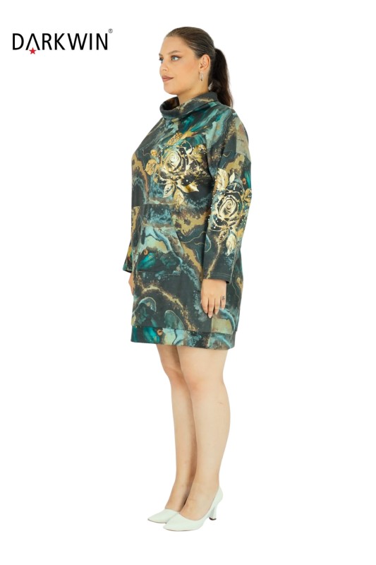 5429 DARKWIN ELBİSE YESIL - Darkwin (1)