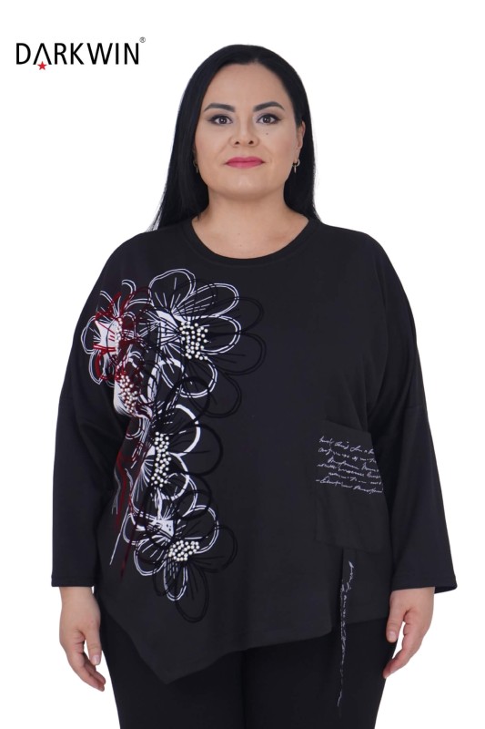 5457 DARKWIN BLUZ SIYAH - Darkwin