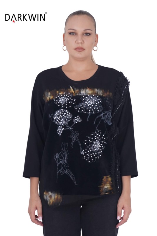5460 DARKWIN BLUZ SIYAH - Darkwin