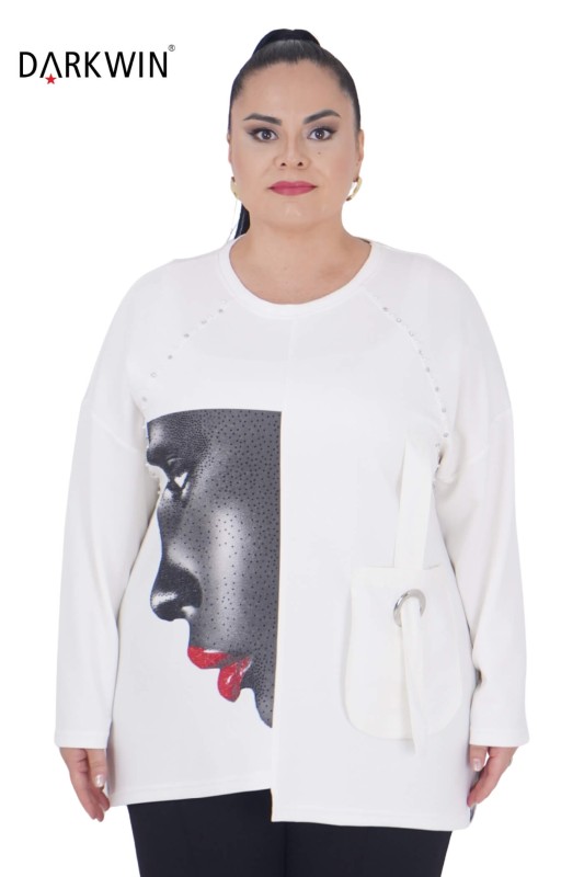 5461 DARKWIN BLUZ EKRU - Darkwin