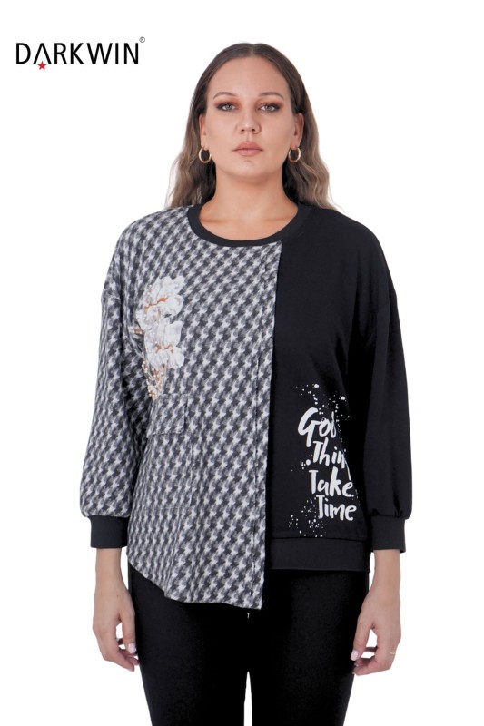 5464 DARKWIN BLUZ SIYAH - Darkwin