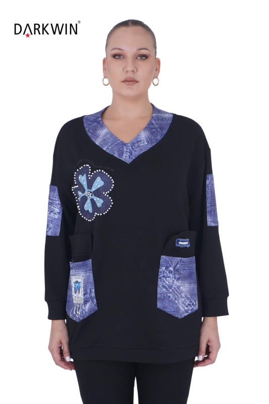 5488 DARKWIN BLUZ SIYAH - Darkwin