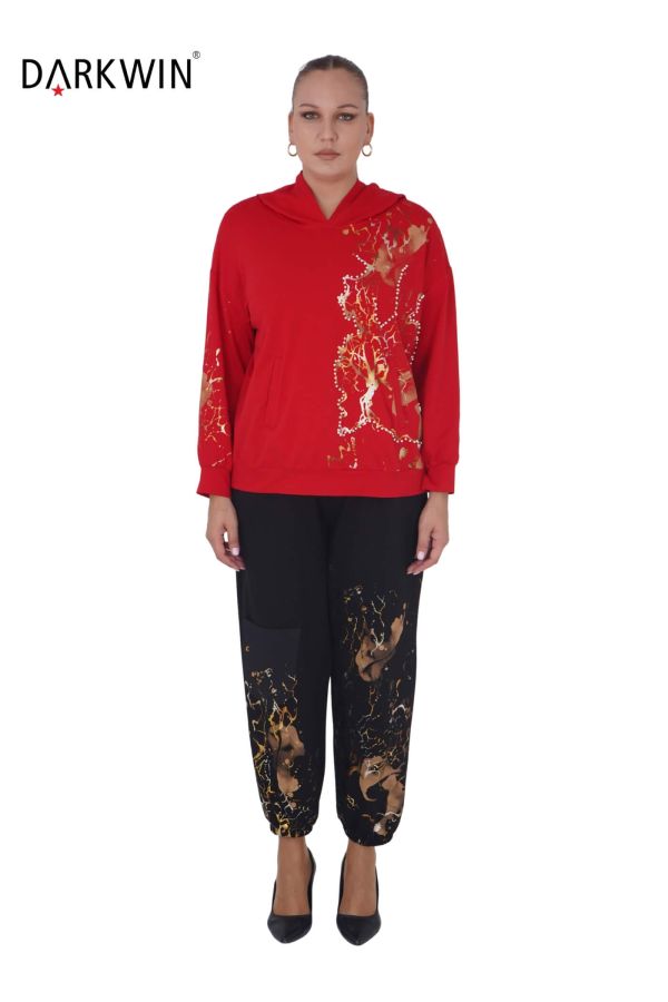 5489 DARKWIN SWEAT-PANTOLON KIRMIZI - 1