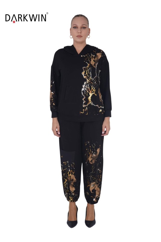 5489 DARKWIN SWEAT-PANTOLON SIYAH - Darkwin