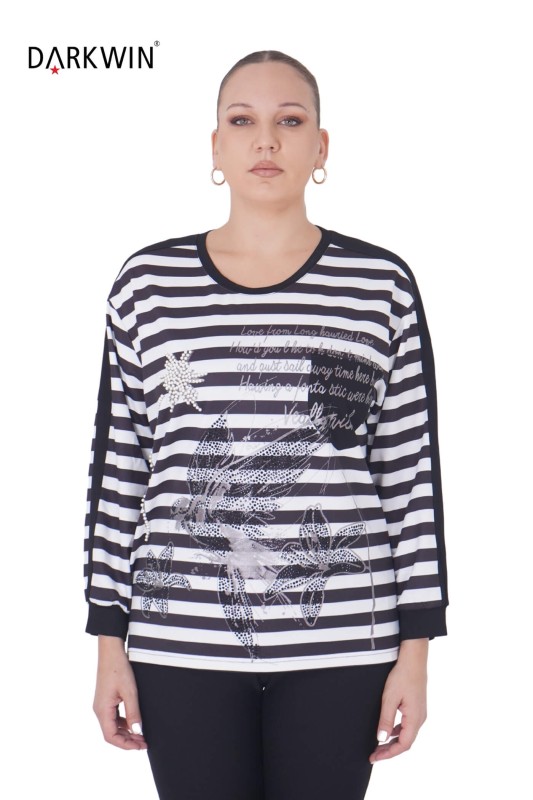 5493 DARKWIN BLUZ SIYAH - Darkwin