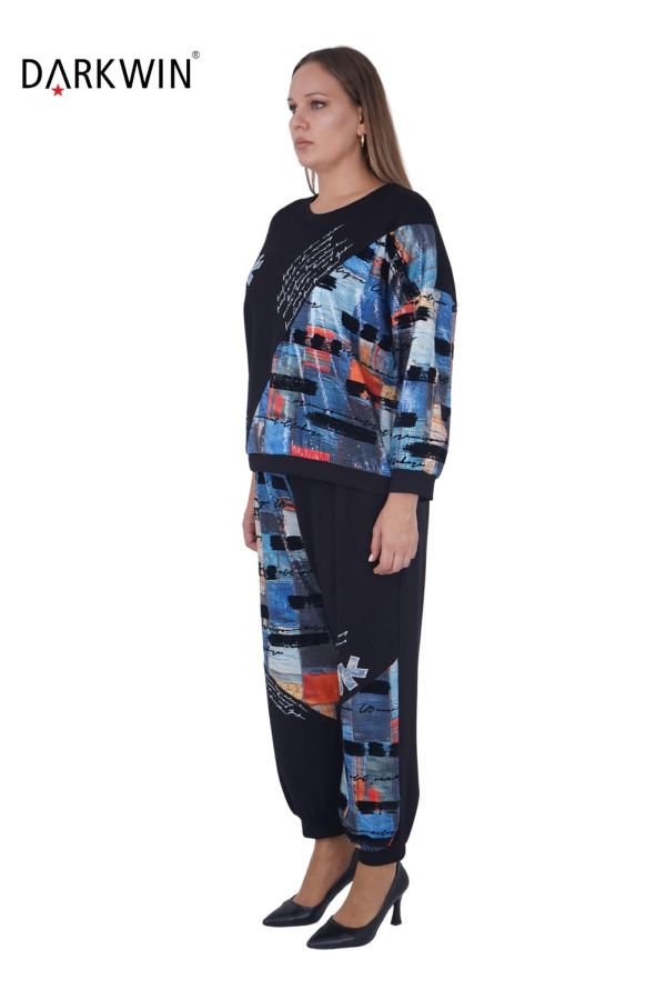 5495 DARKWIN BLUZ-PANTOLON SIYAH - 2