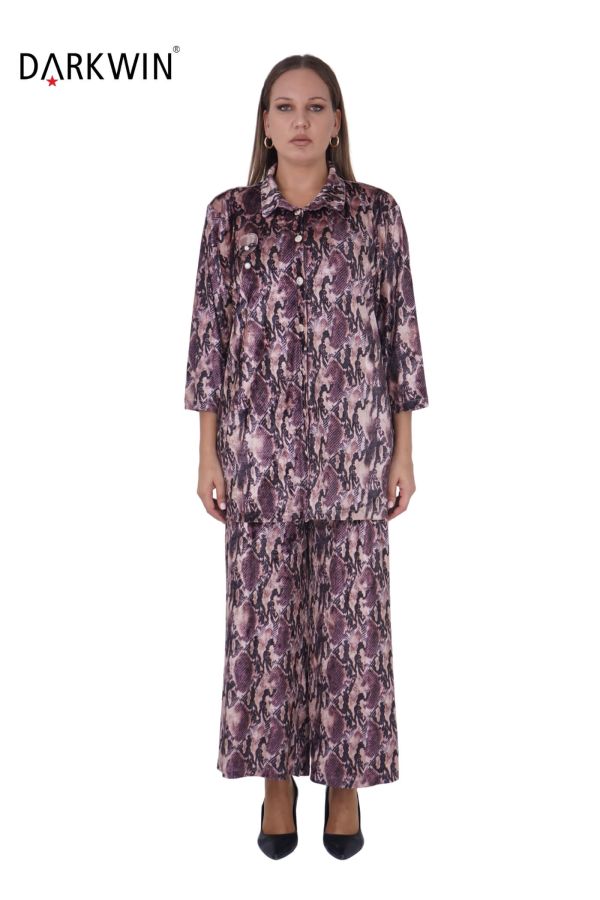 5498 DARKWIN GÖMLEK-PANTOLON PEMBE - 1