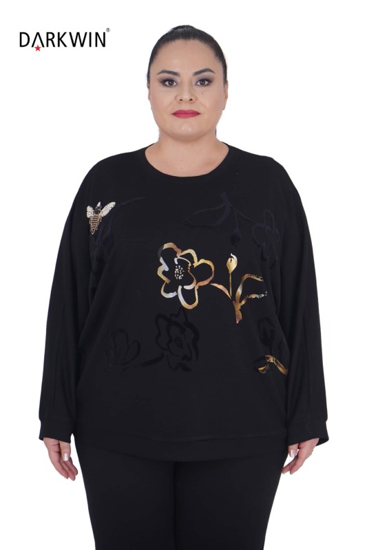 5507 DARKWIN BLUZ SIYAH - Darkwin