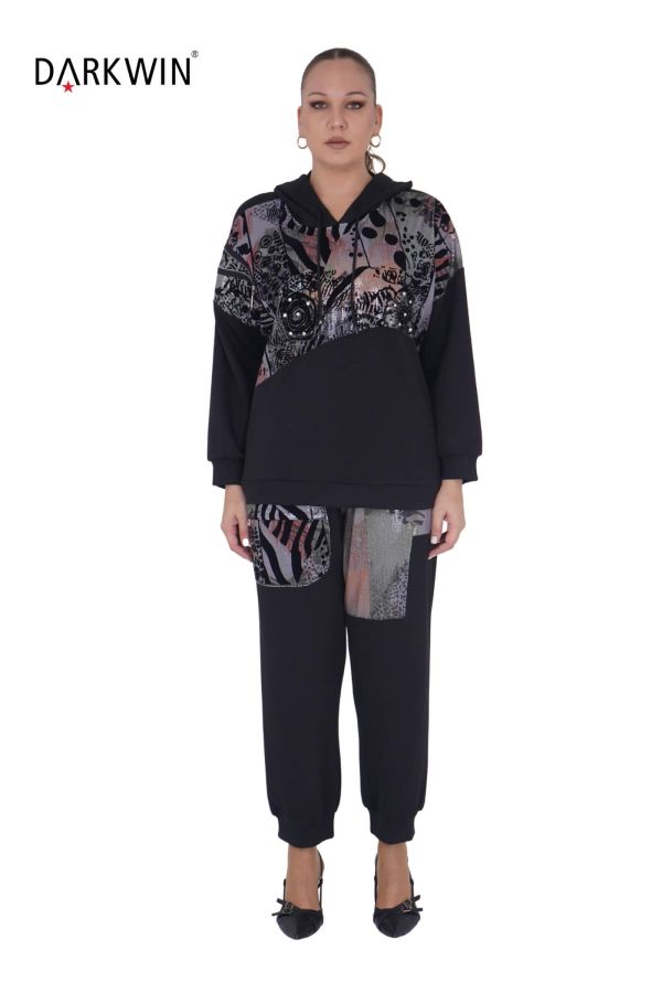 5516 DARKWIN BLUZ-PANTOLON SIYAH - 1