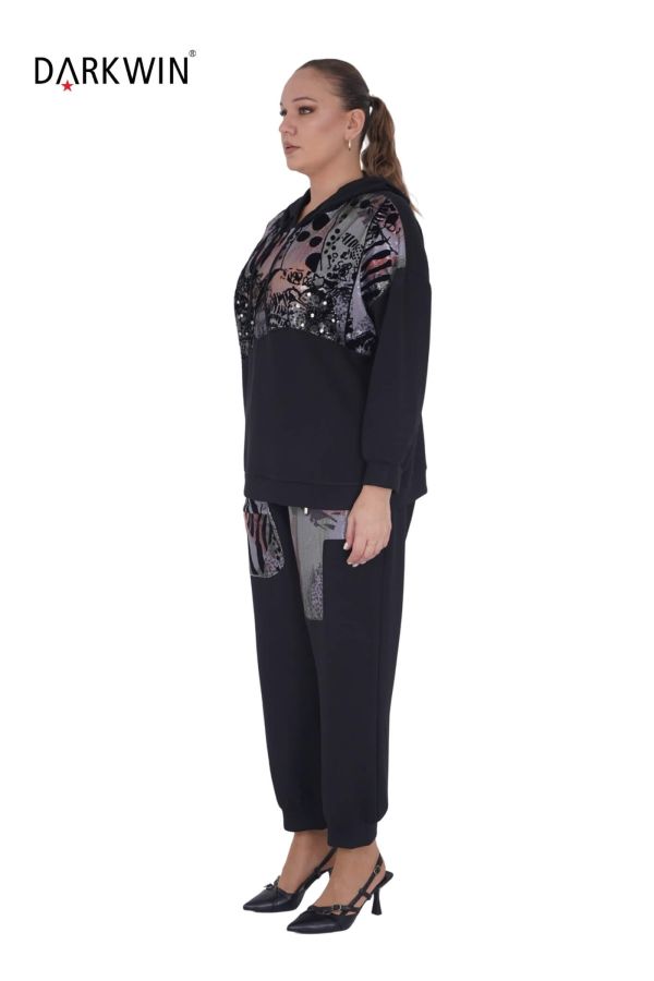 5516 DARKWIN BLUZ-PANTOLON SIYAH - 2