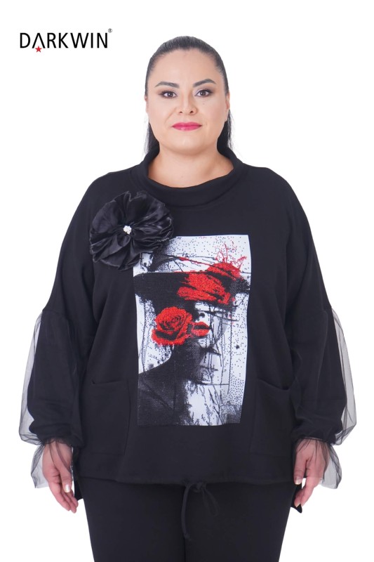 5531 DARKWIN BLUZ SIYAH - Darkwin