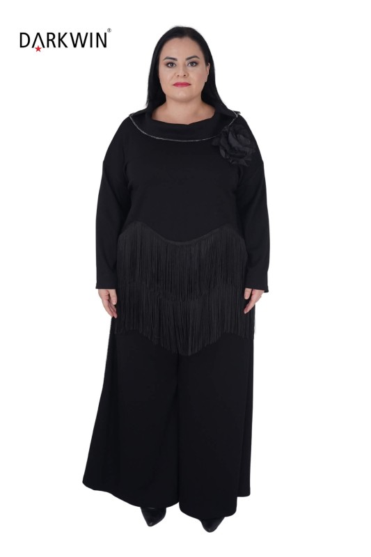 5537 DARKWIN BLUZ-PANTOLON SIYAH - Darkwin